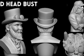 sculpt 3d bust 3d head 3d head bust 3d sculpting for 3d printing