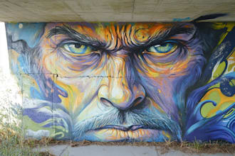 design custom multi layer graffiti portrait art