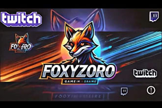 design your twitch logo,overlays,banner