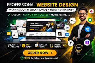 design jimdo website, landing page, weebly, ionos, wix, tilda strikingly website