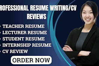 write teacher resume, lecturer resume, cover letter CV review, internship resume