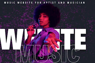 design music website for musician dj , artist, podcast website on wix ,wordpress