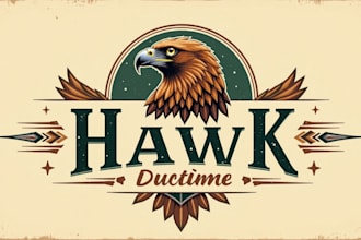 design amazing hawk logo with unlimited revisions