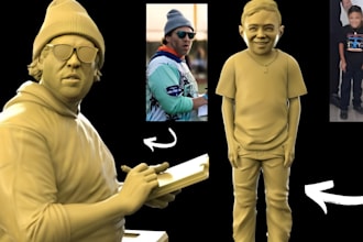 convert image to 3d model, 3d character modeling zbrush 3d head printable model