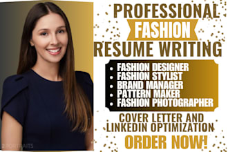 write fashion resume pattern maker stylist textile designer UI UX designer