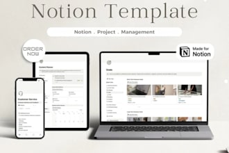 create dashboard customized notion template, aesthetic notion resell template