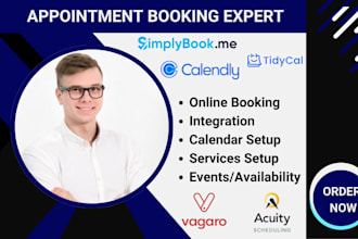 setup appointment booking simplybook me calendly square vagaro acuity scheduling