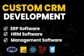 create develop custom PHP webapp CRM HR management erp web portal