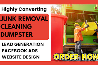 generate junk removal leads cleaning leads via facebook ads junk website design