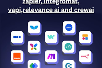 build n8n automation workflows, zapier, integromat, vapi,relevance ai and crewai