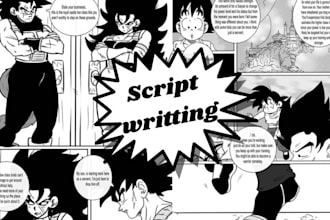 write a professional scripts for comic book manga anime and storyboards