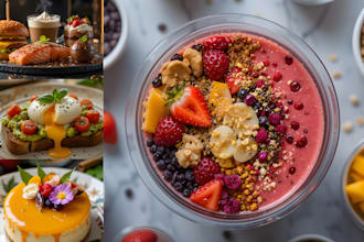 create amazing professional food photography, desserts, drinks and more with ai