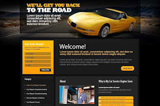 auto repair website, chauffeur website, car repair website, use car sell website