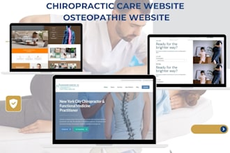 design dynamic chiropractor osteopathie chiropractic website using crocoblock