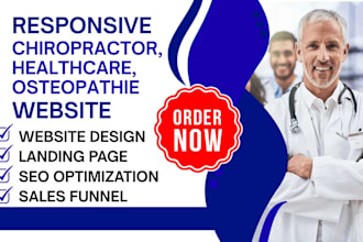 design medical chiropractor website healthcare physician doctor generate leads