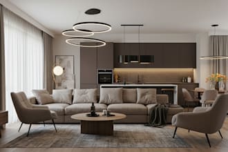 do living room interior design, bedroom, bathroom, kitchen design, 3d rendering