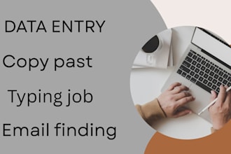 do accurate and, fast data entry, web research, and typing job