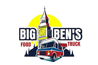 design modern colorful food truck logo