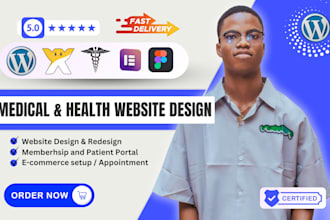 design medical website, healthcare website, dental, home care, clinic website