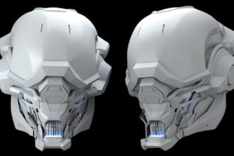 custom 3d model mask, helmet cosplay, armors cosplay, and other wearable parts