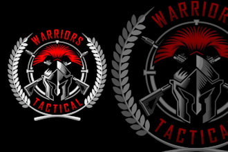 do vintage army military skull spartan helmet logo