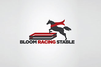 design race horse company logo