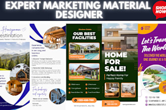 design urgent flyers, door hangers, marketing material, media kit and rack cards