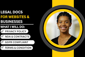 write privacy policy, terms and conditions, contracts, nda, legal agreements