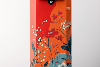 design amazon product packaging, box design, label design