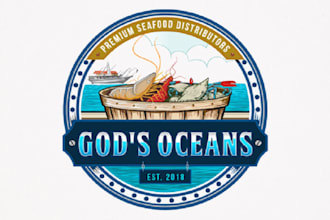 design awesome original fishing industry logo