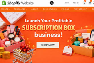 design subscription box shopify store membership  website subscription website