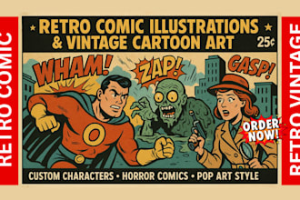 do retro vintage cartoon comic retro vintage pop art retro vintage illustration