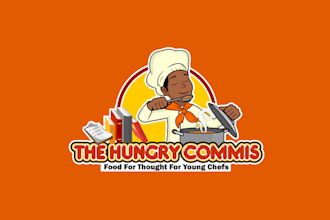 design motivation colorful food spicy logo with pepper hut