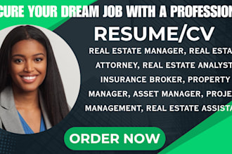 write real estate manager broker analyst agents assistant and attorney resume