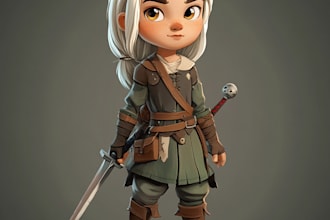 draw 2d sprite, fantasy game art, dnd, and character design