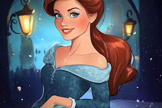 draw your portrait in disney style