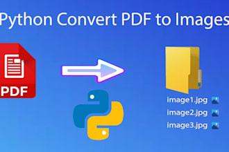 do pdf converter bot, data entry, web scraping, convert pdf, python
