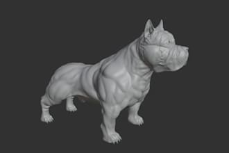sculpt and model 3d character for game and 3d printing