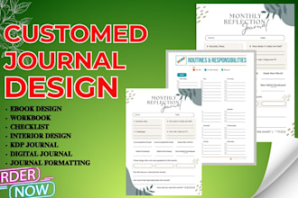 design canva digital journal, calender, printable journal, pdf lead magnet