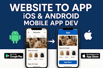 convert website to app ios app and android mobile app development webview