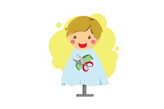 design wonderful a fun kids salon mascot logo
