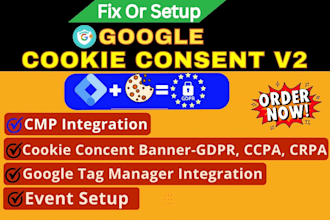 setup cookie consent v2, cookie consent banner, google consent mode v2, ga4, GTM