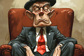 create a political or satirical cartoon