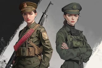 draw history soldiers, warriors, military uniform