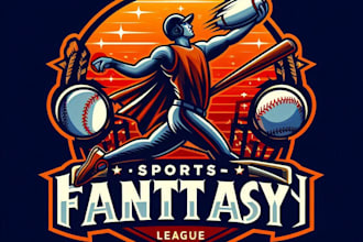 design sports fantasy leagues logo