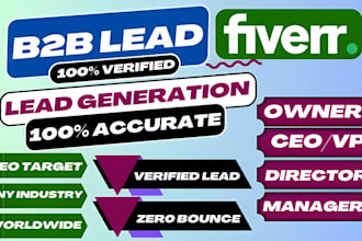 b2b linkedin lead generation, web research, sales navigator, email prospecting