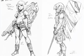 sketch your cartoon character