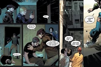 draw graphic novel storyboard illustration comic page as a comic book artist