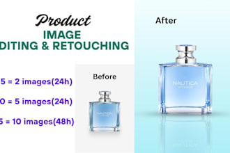 do high end product image editing and retouching