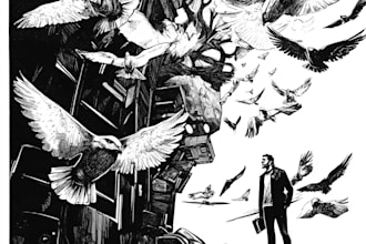 draw black and white illustrations